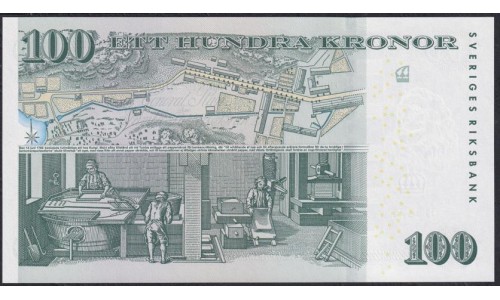 Швеция 100 крон 2005 года, в БУКЛЕТЕ, 013471 (Sweden 100 kronor 2005) P 68: UNC
