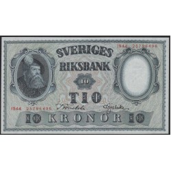Швеция 10 крон 1944 (Sweden 10 kronor 1944) P 40e : UNC
