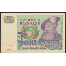Швеция 5 крон 1979 (Sweden 5 kronor 1979) P 51d : UNC