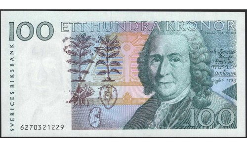 Швеция 100 крон 1986 (Sweden 100 kronor 1986) P 57a : UNC