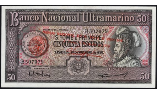 Сан-Томе и Принсипи 50 эскудо 1958 (1976) (Saint Thomas and Prince 50 escudos 1958 (1976)) P 45 : UNC