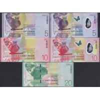 Сан-Томе и Принсипи комплект 2016 года, 5, 5, 10, 10,  20 , 50, 100, 200 и самая редкая 200 добра (Saint Thomas and Prince 2016 issue full set) P 70-75, P W77, P W78, PW81: UNC