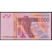 Сенегал 1000 франков 2005 г. (BANQUE CENTRALE DES ETATS DE L'AFRIQUE DE L'OUEST (Senegal) 1000 francs 2005) P 715Kc: UNC