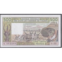Сенегал 500 франков 1990 (BANQUE CENTRALE DES ETATS DE L'AFRIQUE DE L'OUEST (Senegal) 500 francs 1990) P 706Kl: UNC