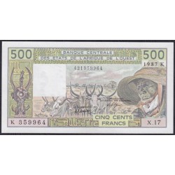 Сенегал 500 франков 1987 (BANQUE CENTRALE DES ETATS DE L'AFRIQUE DE L'OUEST (Senegal) 500 francs 1987) P 706Kj: UNC