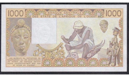 Сенегал 1000 франков 1988 год, 402500(BANQUE CENTRALE DES ETATS DE L'AFRIQUE DE L'OUEST (Senegal) 1000 francs 1981 ) P 707Ka: UNC