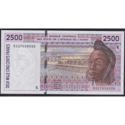 Сенегал 2500 франков 1993 год, К 9327658926 (BANQUE CENTRALE DES ETATS DE L'AFRIQUE DE L'OUEST (Senegal) 2500 francs 1993) P 712Kb: UNC