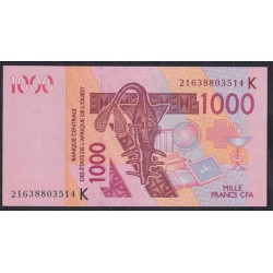 Сенегал 1000 франков 2021 (BANQUE CENTRALE DES ETATS DE L'AFRIQUE DE L'OUEST (Senegal) 1000 francs 2021) P 715Kt: UNC