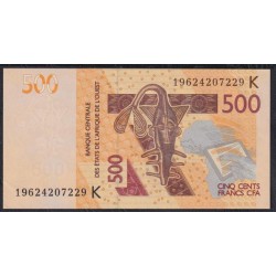 Сенегал 500 франков 2019  (BANQUE CENTRALE DES ETATS DE L'AFRIQUE DE L'OUEST (Senegal) 500 francs 2019) P 719Kh: UNC