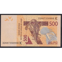 Сенегал 500 франков 2022  (BANQUE CENTRALE DES ETATS DE L'AFRIQUE DE L'OUEST (Senegal) 500 francs 2022) P 719Kl: UNC
