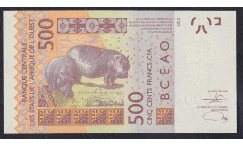 Сенегал 500 франков 2022  (BANQUE CENTRALE DES ETATS DE L'AFRIQUE DE L'OUEST (Senegal) 500 francs 2022) P 719Kl: UNC