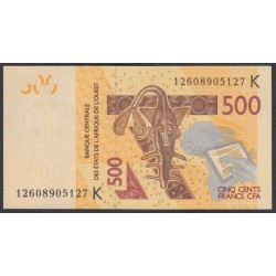 Сенегал 500 франков 2012  (BANQUE CENTRALE DES ETATS DE L'AFRIQUE DE L'OUEST (Senegal) 500 francs 2012) P 719Kа: UNC