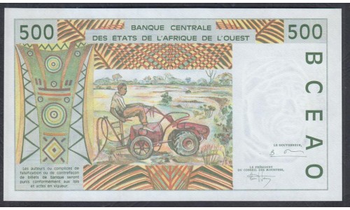 Того 500 франков 1995 года (TOGO 500 francs 1995) P 810Te: UNC