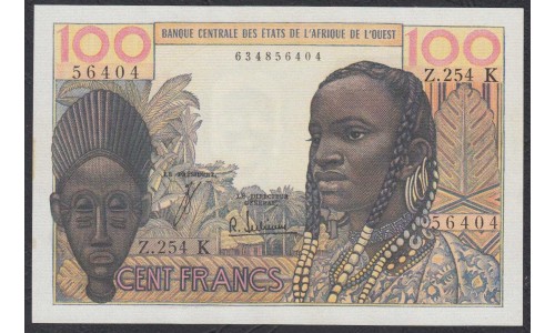 Сенегал 100 франков  без даты 1961- 1965 года (BANQUE CENTRALE DES ETATS DE L'AFRIQUE DE L'OUEST (Senegal) 100 francs ND) P 701Kf: UNC-/UNC
