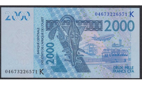Сенегал 2000 франков 2004 (BANQUE CENTRALE DES ETATS DE L'AFRIQUE DE L'OUEST (Senegal) 2000 francs 2004) P 716Kb: UNC