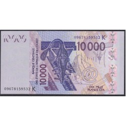 Сенегал 10000 франков 2009 (BANQUE CENTRALE DES ETATS DE L'AFRIQUE DE L'OUEST (Senegal) 10000 francs 2009) P 718Kh: UNC