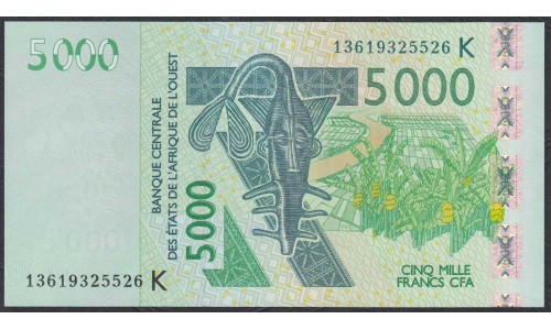 Сенегал 5000 франков 2013 (BANQUE CENTRALE DES ETATS DE L'AFRIQUE DE L'OUEST (Senegal) 5000 francs 2013) P 717Km: UNC