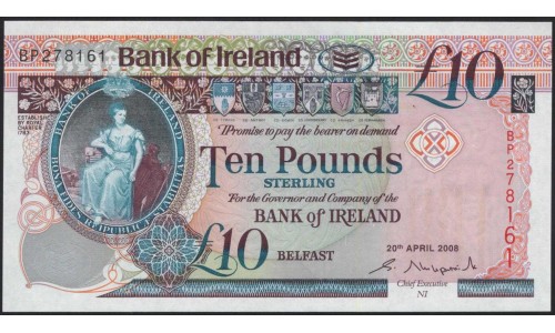 Северная Ирландия 10 фунтов 2008 (Northen Ireland 10 Pounds 2008) P 84a : UNC