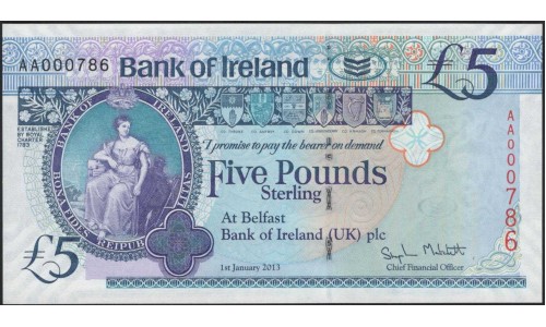 Северная Ирландия 5 фунтов 2013 (Northen Ireland 5 Pounds 2013) P 86a : UNC
