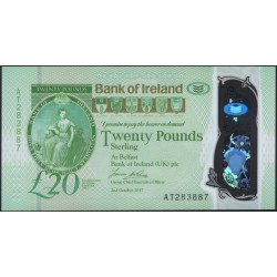 Северная Ирландия 20 фунтов 2017 (Northen Ireland 20 Pounds 2017) P W92 : UNC