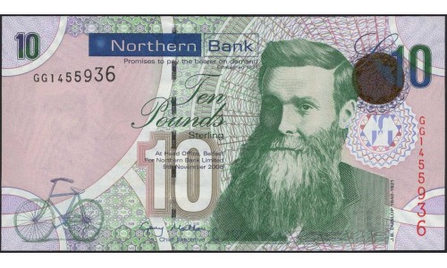 Северная Ирландия 10 фунтов 2008 (Northen Ireland 10 Pounds 2008) P 210a : UNC