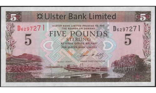 Северная Ирландия 5 фунтов 2007 (Northen Ireland 5 Pounds 2007) P 340a : UNC