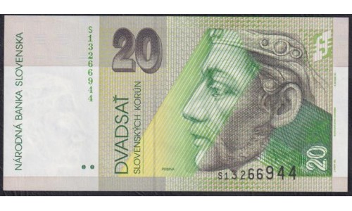 Словакия 20 крон 2001 (Slovakia 20 korun 2001) P 20e : Unc