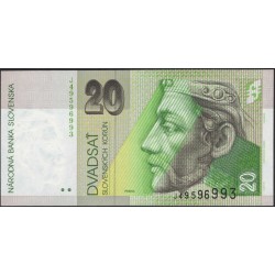 Словакия 20 крон 1999 (Slovakia 20 korun 1999) P 20d : Unc