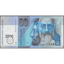 Словакия 50 крон 1993 (2000) (Slovakia 50 korun 1993 (2000)) P 35 : Unc