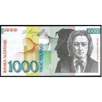 Словения 1000 толаров 1993 год, с УФ (Slovenia 1000 tolars 1993, Whith UF) P 18b UNC
