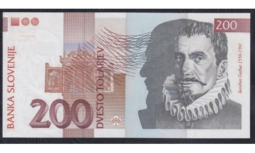 Словения 200 толаров 2004 года, серия замещения ZS987492  (Slovenia 200 tolars 2004) P 15d: UNC