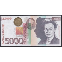 Словения 5000 толаров 2000 года, HA 000028!!! Из первой сотни! (Slovenia 5000 tolars 2000) P 23: UNC 