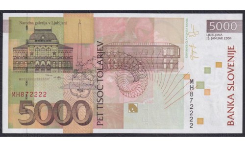Словения 5000 толаров 2004 (Slovenia 5000 tolars 2004) P 33b: UNC 