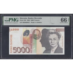 Словения 5000 толаров 2004 года (Slovenia 5000 tolars 2004) P 33b: UNC 66 EPQ