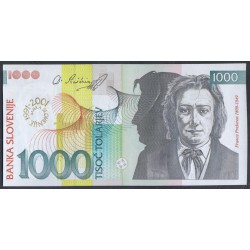 Словения 1000 толаров 2000 года (Slovenia 1000 tolars "10th Anniversary of Banka Slovenije" Commemorative Issue) P 26: UNC