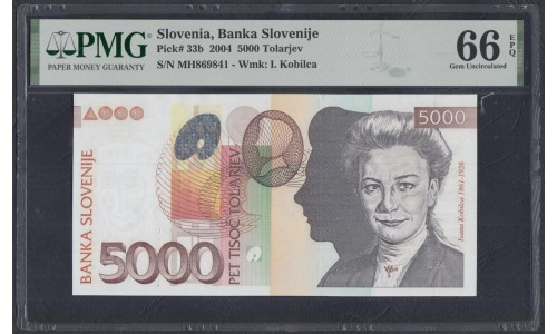 Словения 5000 толаров 2004 (Slovenia 5000 tolars 2004) P 33b: UNC 66 EPQ