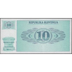 Словения 10 толаров 1990 (Slovenia 10 tolars 1990) P 4a : Unc