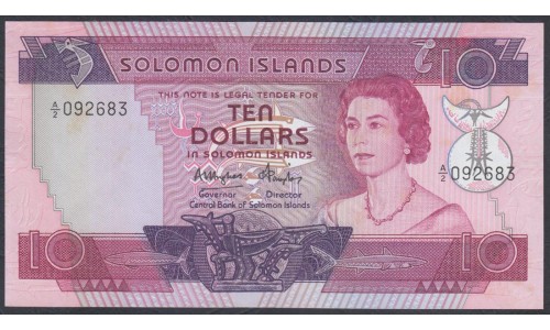 Соломоновы Острова 10 долларов 1984 года (Solomon Islands 10 dollars 1984) P 11: UNC--