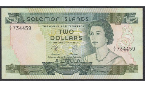 Соломоновы Острова 2 доллара 1977 года (Solomon Islands 2 dollars 1977) P 5: XF/aUNC
