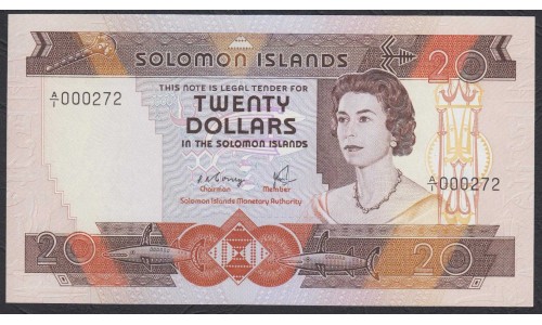 Соломоновы Острова 20 долларов 1981 года (Solomon Islands 20 dollars 1981) P 8: UNC