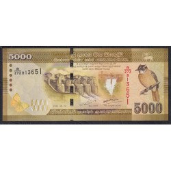 Шри Ланка 5000 рупий 2020 год (Sri Lanka 5000 rupees 2020) P 128(8): Unc