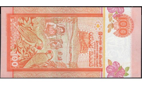 Шри Ланка 100 рупий 1992 год (Sri Lanka 100 rupees 1992 year (orange back)) P 105A : Unc