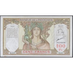 Таити 100 франков 1939-65 года (Tahiti 100 Francs 1939-65) P 14d: XF/aUNC