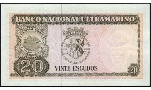 Тимор 20 эскудо 1967 года (TIMOR 20 escudos 1967) P 26a (7): UNC