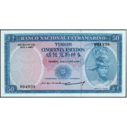 Тимор 50 эскудо 1967 года (TIMOR 50 escudos 1967) P 27a(2) : UNC