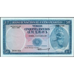 Тимор 50 эскудо 1967 года (TIMOR 50 escudos 1967) P 27a(4): UNC