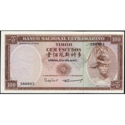 Тимор 100 эскудо 1963 года (TIMOR 100 escudos 1963) P 28a (6): UNC