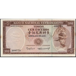 Тимор 100 эскудо 1963 года (TIMOR 100 escudos 1963) P 28a (6): UNC--