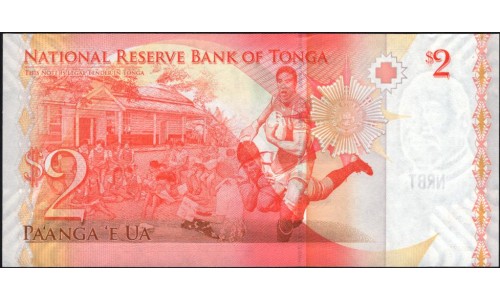 Тонга 2 па'анга 2009 года (Tonga 2 pa'anga 2009) P 38(2): UNC