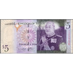 Тонга 5 па'анга 2009 года (Tonga 5 pa'anga 2009) P 39(2): UNC